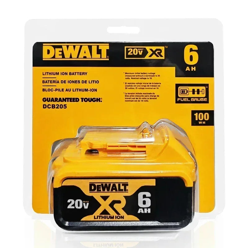 100% Genuine Dewalt 20V Battery, 2AH  6AH Rechargeable Lithium Ion Battery, Dewalt DCB200 DCB206 Power Tool Replacement Battery